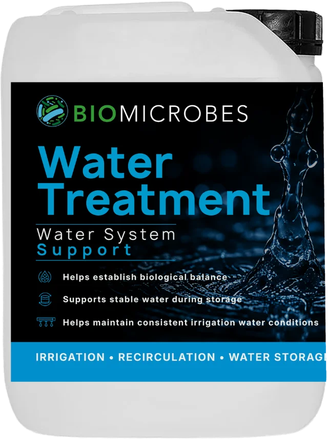 Garrafa de BIOMICROBES WATER TREATMENT para almacenamiento y recirculación de agua